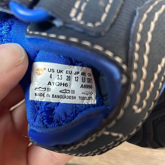 NWT Timberland Adventure Seeker II Navy Blue Toddler Boy Sz 4 Hook & Loop Sandal - Picture 6 of 12